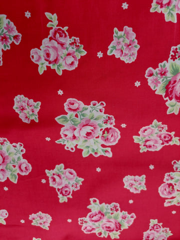 Flower Sugar cotton fabric by Lecien 31129-90 Roses on light gray (Copy)