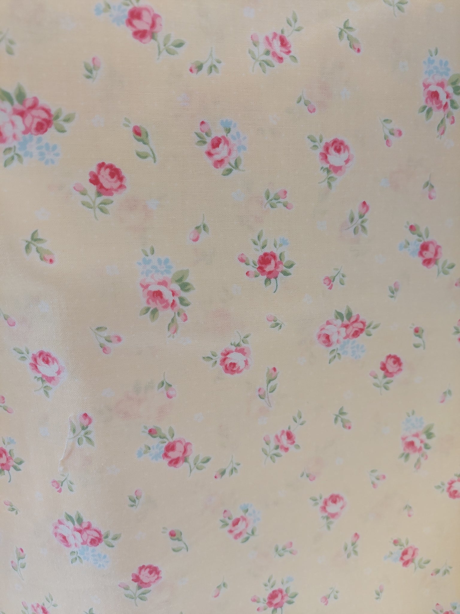 Princess Rose fabric by Lecien 31267-50 yellow