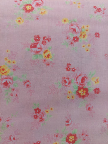 Antique Flower In Pastel by Lecien Cotton Fabric 31422-20 pink