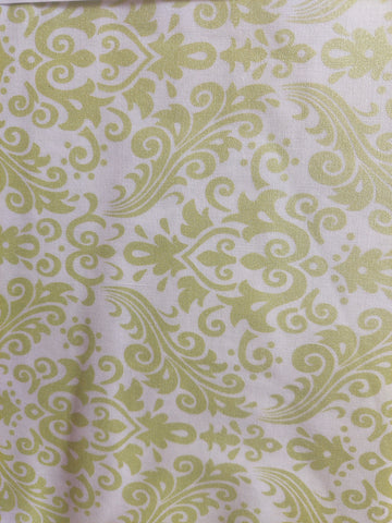 Hollywood Sparkle by Riley Blake Damask Cotton Fabric SC820-32 Green