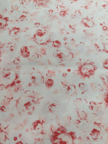 Durham Quilt Collection cotton fabric by Lecien 31338-30 Red Roses on Cream