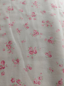Durham Quilt Collection cotton fabric by Lecien 31072-11 Pink Roses on ivory