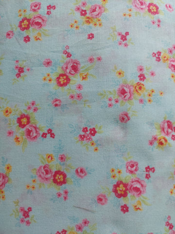 Antique Flower In Pastel by Lecien Cotton Fabric 31422-70 blue