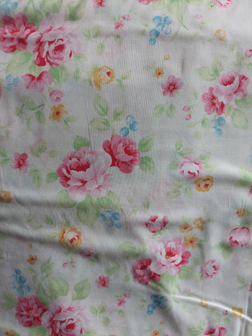 Antique Flower In Pastel by Lecien Cotton Fabric 31420-10 Roses on White