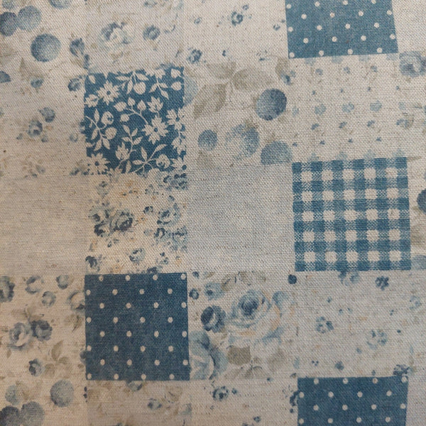 Durham fabric by Lecien 31467-70 Linen/Cotton Blue