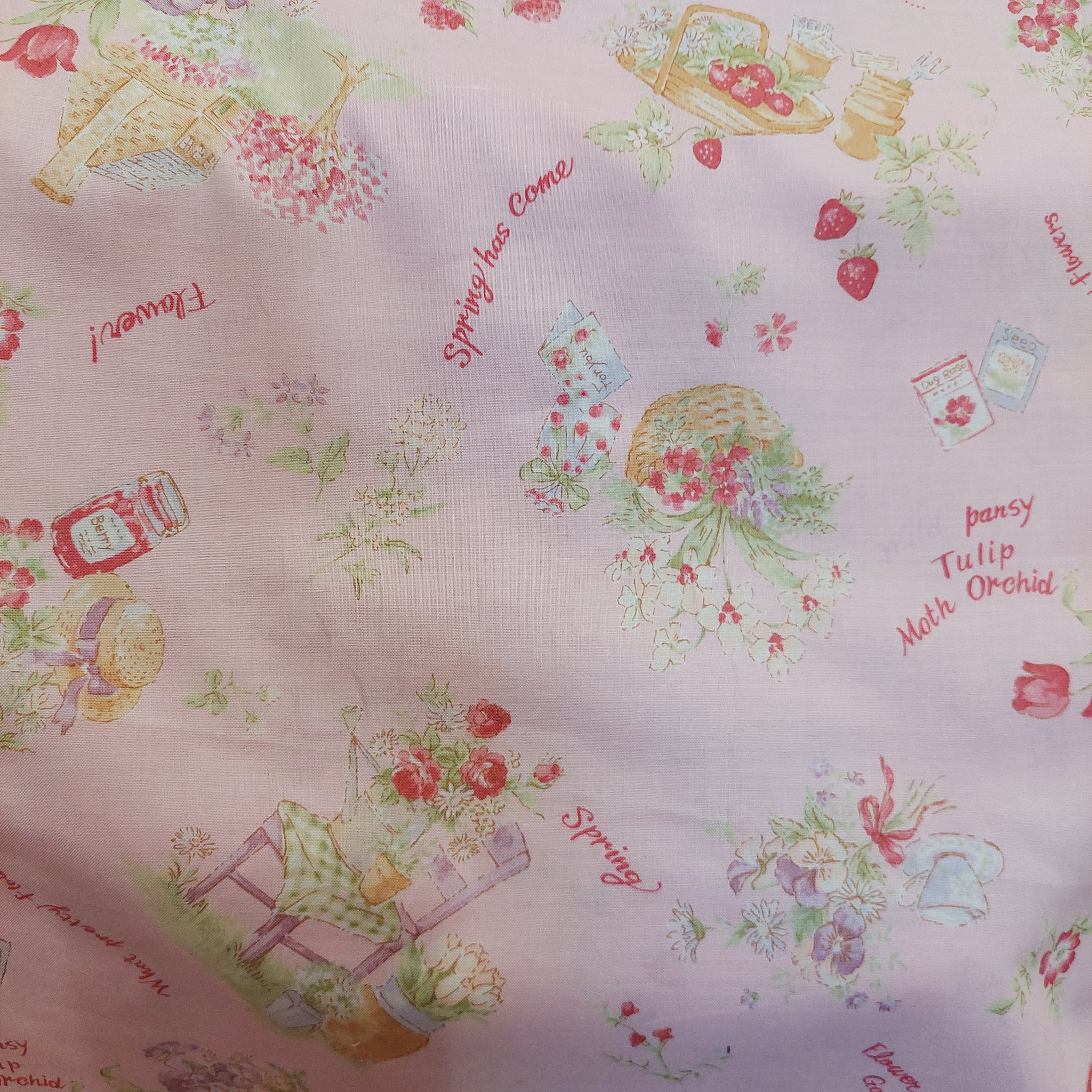 Yuwa cotton fabric  Summer Market Flowers FO826105B