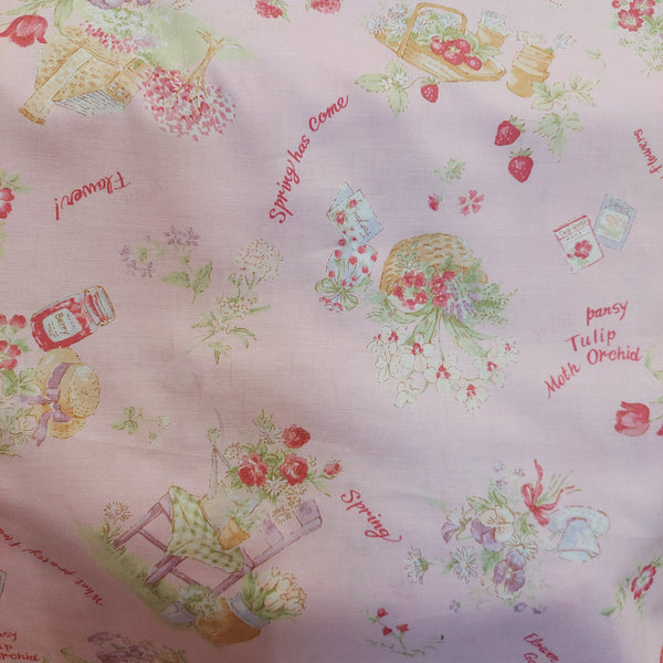 Yuwa cotton fabric  Summer Market Flowers FO826105B