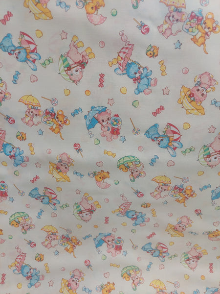 Vintage baby animals on ivory cotton fabric by Cosmo AP05408-1A