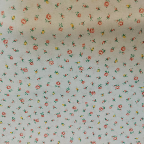 Flower Bouquet Collection cotton fabric by Lecien 5104-70 Small Rose on pale blue