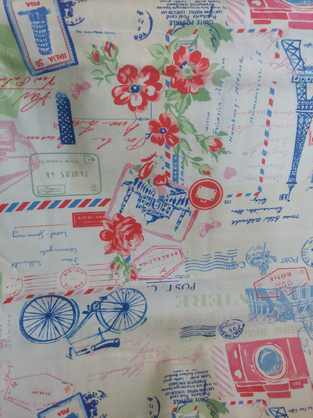 Bon Voyage cotton fabric by Michael Miller CX9210-white