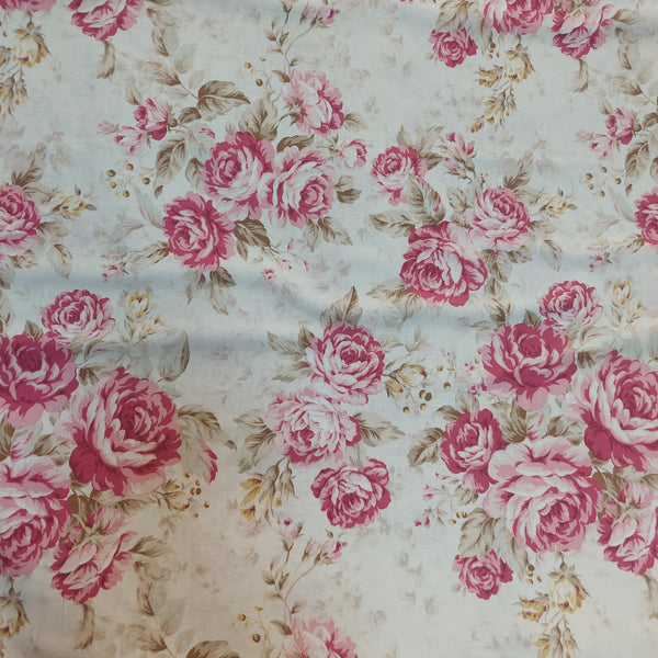 Kilala Elegant Roses KY201205-11B cotton Fabric Pink Rose Bouquets