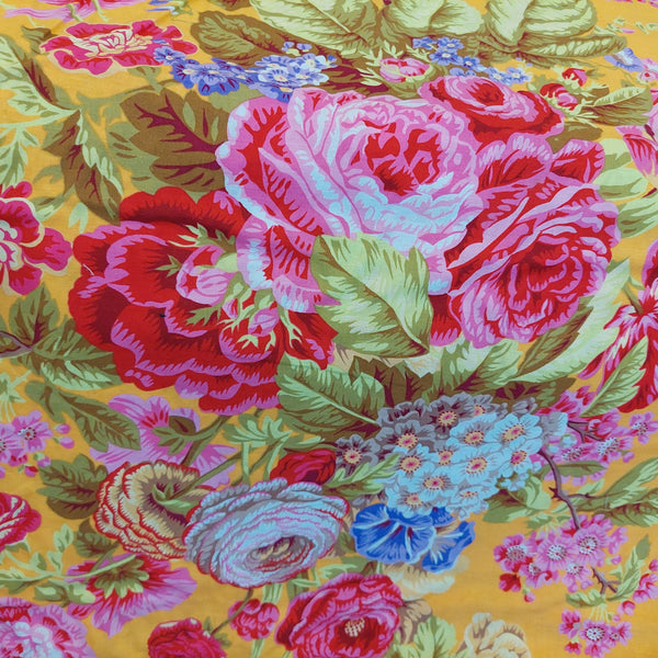 Phillip Jacobs cotton fabric by Westminster Fabrics  PWPJ075 Floral Delight in Gold