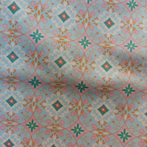 Pretty Little Things cotton fabric by Dena Designs for Free Spirit PWDF 127 Blue Gracie