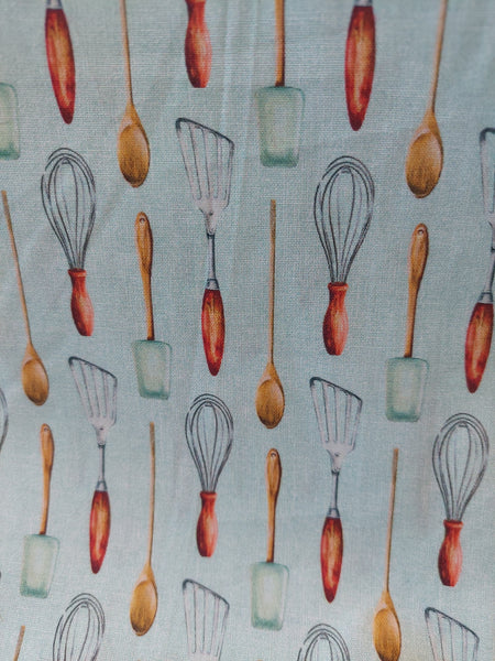 Kitchen Utensils cotton fabric by Springs Creative CP75794 on Blue