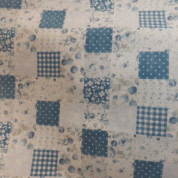 Durham fabric by Lecien 31467-70 Linen/Cotton Blue