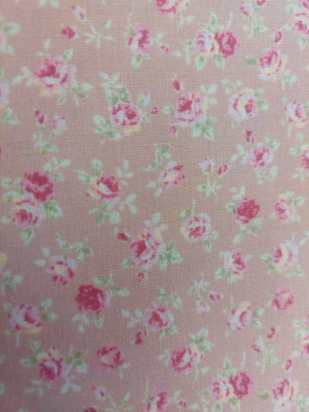 RuRu Bouquet cotton fabric by Quilt Gate Ru2420-14B Small Pink Roses on Pink