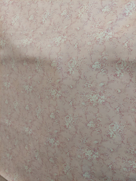 RuRu Bouquet cotton fabric by Quilt Gate Ru2420-15B Pink Rose Toile