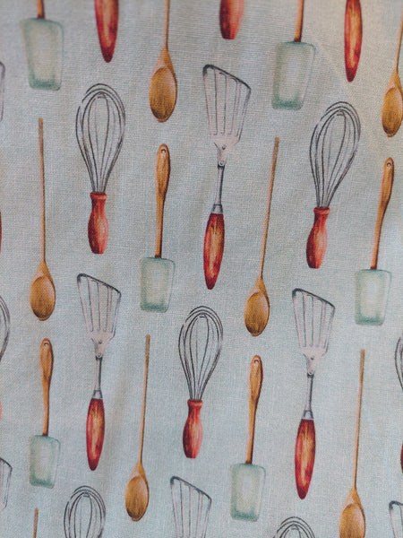 Kitchen Utensils cotton fabric by Springs Creative CP75794 on Blue