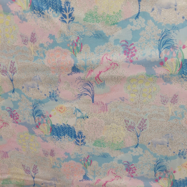 Unicorns cotton fabric by Timeless Treasures CM3119 Sparkling Unicorns in pastels