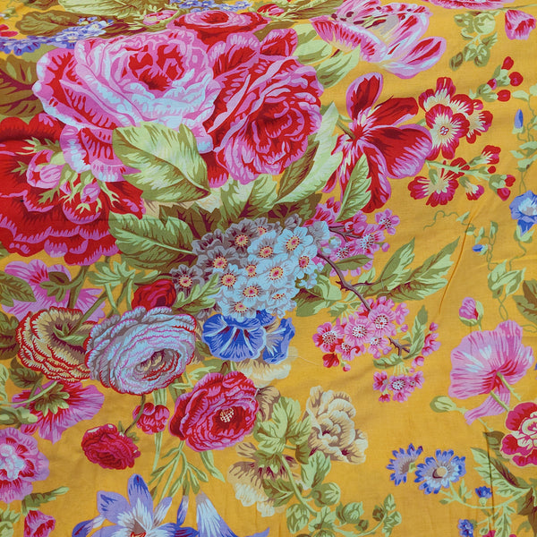 Phillip Jacobs cotton fabric by Westminster Fabrics  PWPJ075 Floral Delight in Gold