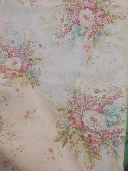 Jessica Cotton Fabric by Quilt Gate MR2130-11B Roses on Pale Pink