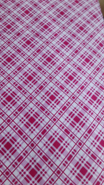 Sausalito Cottage  cotton fabric by Lakehouse Dry  lh13062raspberry  Plaid