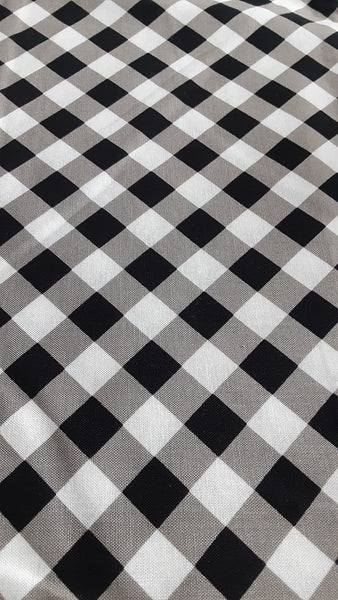 Grande Gingham cotton fabric by Lakehouse Dry  Goods  LH10049black