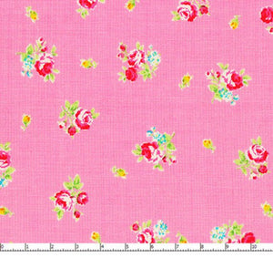 Flower Sugar cotton fabric by Lecien 30750-20 Roses on Pink