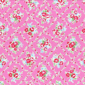 Flower Sugar cotton fabric by Lecien 31269-20 Pink Floral