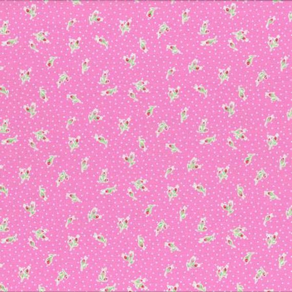 Flower Sugar cotton fabric by Lecien 31271-20 Tiny Flowers on Pink