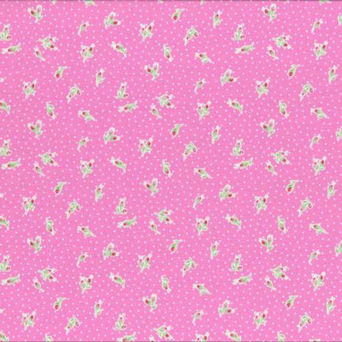 Flower Sugar cotton fabric by Lecien 31271-20 Tiny Flowers on Pink