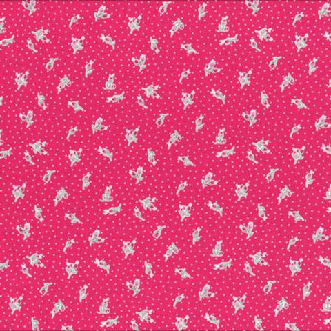Flower Sugar cotton fabric by Lecien 31271-22 Tiny Flowers on Dark Pink