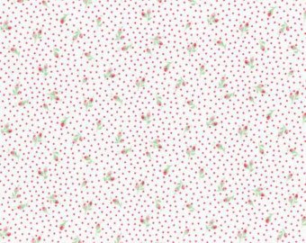 Flower Sugar cotton fabric by Lecien 31271-30 Tiny Flowers on White