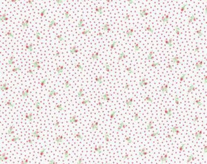Flower Sugar cotton fabric by Lecien 31271-30 Tiny Flowers on White