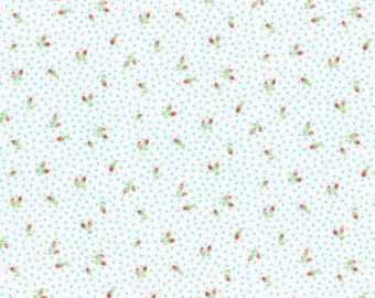Flower Sugar cotton fabric by Lecien 31271-70 Tiny Flowers on White