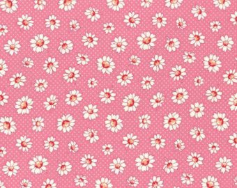 30's Child Smile  cotton retro fabric by Lecien 31281-20 Pink Floral