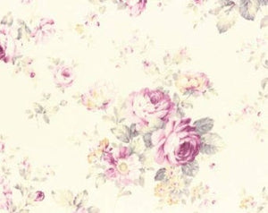 Durham Quilt Collection cotton fabric by Lecien 31336-110 Purple Roses on Ivory