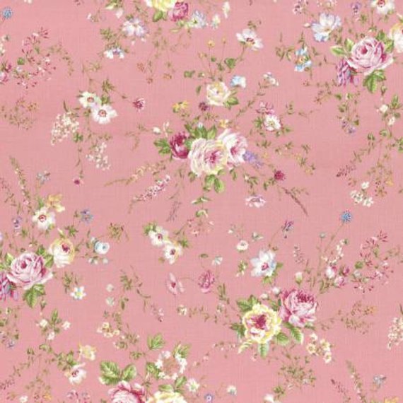 Rococo and Sweet fabric by Lecien 31361-20 Roses on Pink