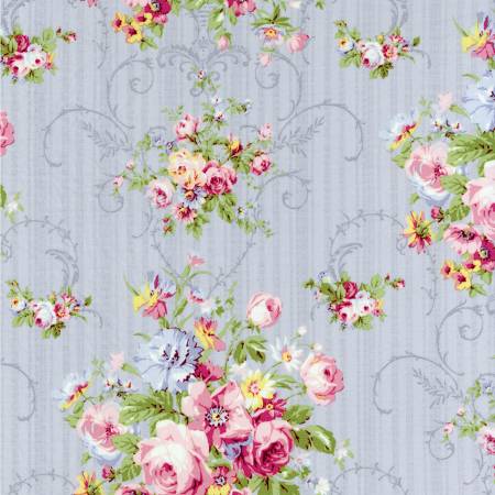 Fog Floral  Rococo & Sweet cotton fabric by Lecien 31860-90