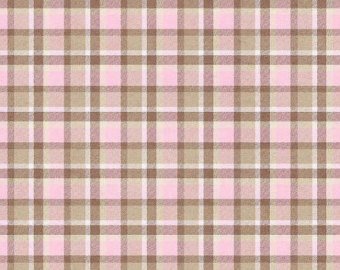 Pink Plaid Outback  cotton fabric by Henry Glass 6196-22