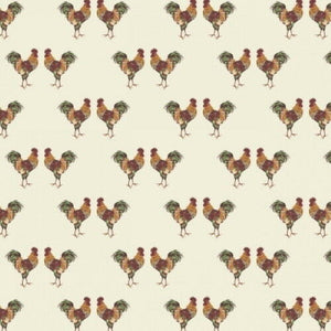 Fables Collection by Laura Ashley for Camelot Fabrics  Cotton Fabric Roosters 71180404-02
