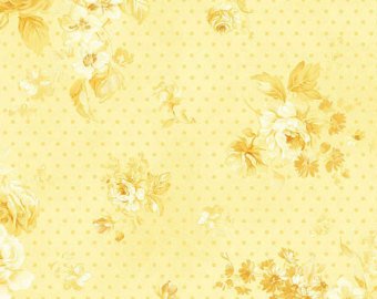 Zoey Christine cotton fabric by Benartex 711-30 Floral Yellow