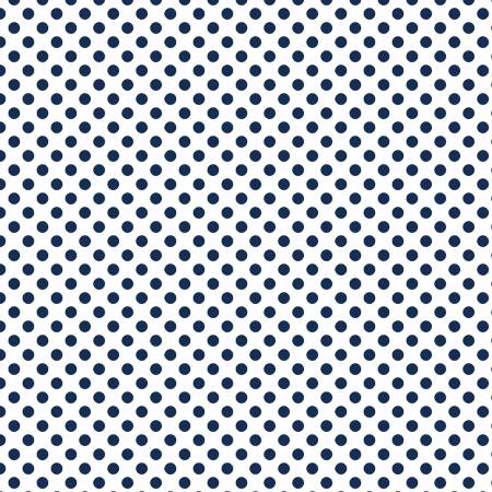 Navy Summer Dots cotton fabric by Michael Miller CX217-navy