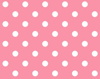 Little World cotton fabric by Quilt Gate LW1904-18A  Dots on Dark Pink