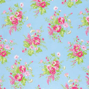 Sadie's Dance Card cotton fabric by Tanya Whelan for Free Spirit PWTW125Blue