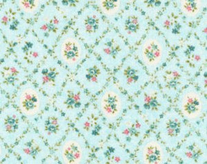 Garden Path  cotton fabric by Cosmo AP52311-3B Blue Floral