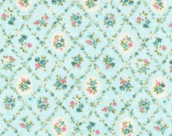 Garden Path  cotton fabric by Cosmo AP52311-3B Blue Floral