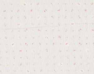 Romantic Memories cotton fabric by Quilt Gate AP8787-22E Light Gray Stripes Flowers