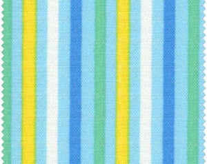 Simple Coordinates cotton fabric by CosmoCR8876-416 Multi Stripe on Blue