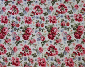 Floral Bouquet Floral cotton fabric by Lakehouse Dry  Goods Penelope LH11041cream
